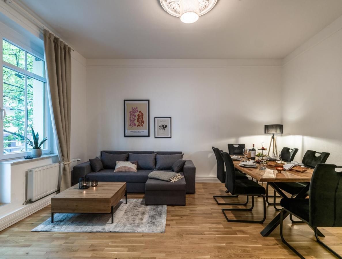 Hochwertige Altbauwohnung Im Modernen Stil In Wiesbaden - Kueche - Terrasse - Wlan - Zentral Buitenkant foto