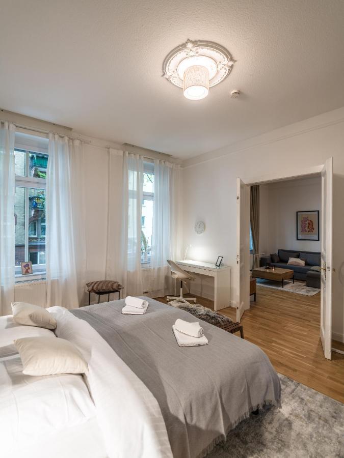 Hochwertige Altbauwohnung Im Modernen Stil In Wiesbaden - Kueche - Terrasse - Wlan - Zentral Buitenkant foto